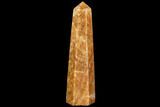 Polished, Orange Calcite Obelisk - Madagascar #108463-1